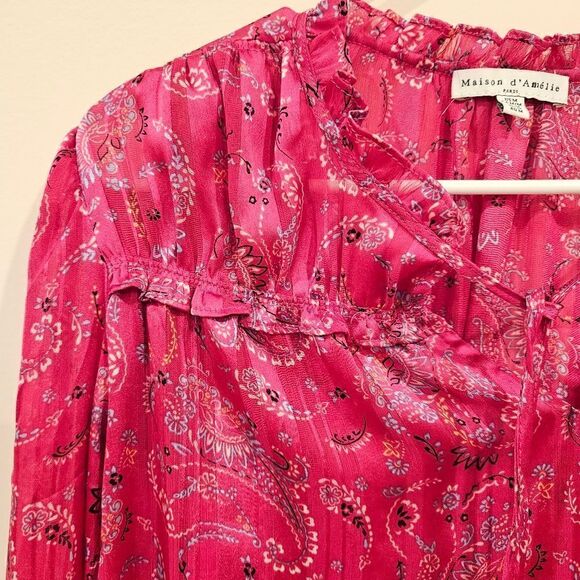 Maison d'amelie Paris pink blouse - Picture 3 of 6